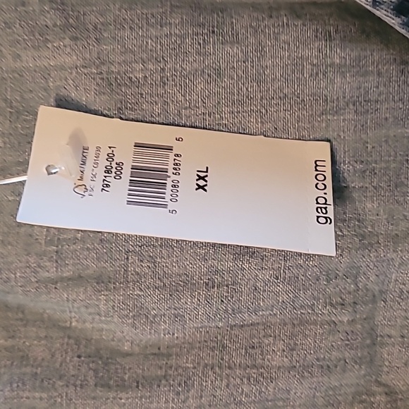 Gap Chambray Button Up Short Sleeve Shirt Top Womens Size XXL - NWT - Picture 3 of 5